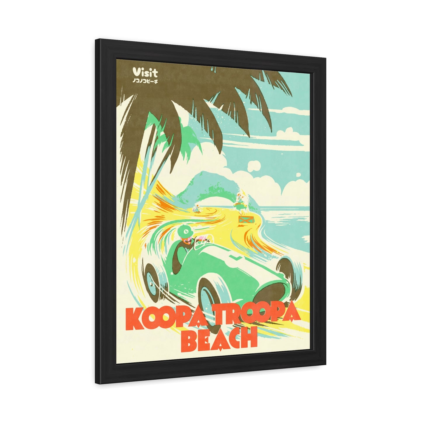 Visit Kart Beach Travel Poster (Framed)