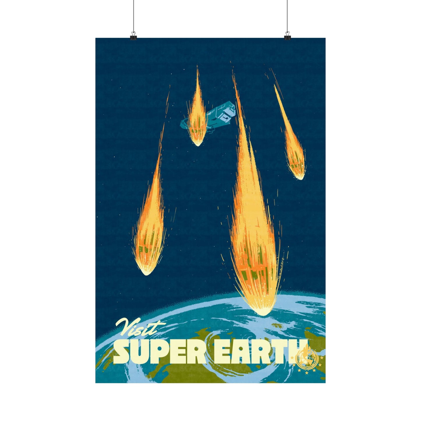 Visit Super Earth Travel Poster