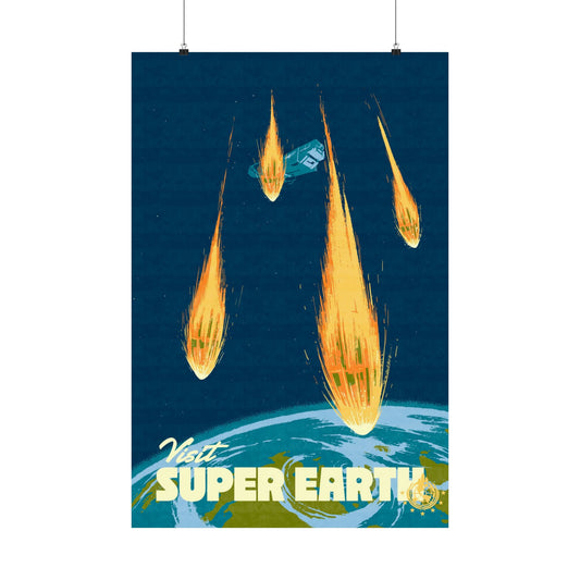 Visit Super Earth Travel Poster