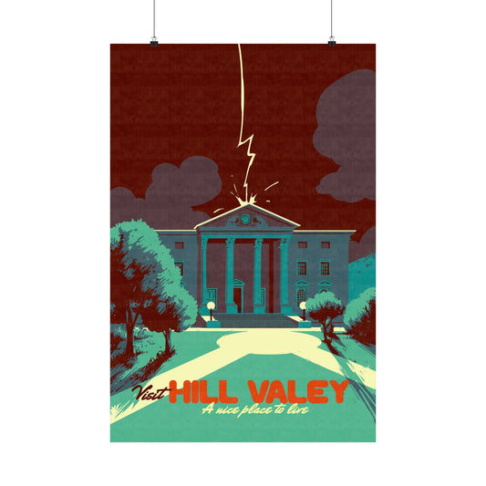 Visit Hill Valley Past Travel Poster
