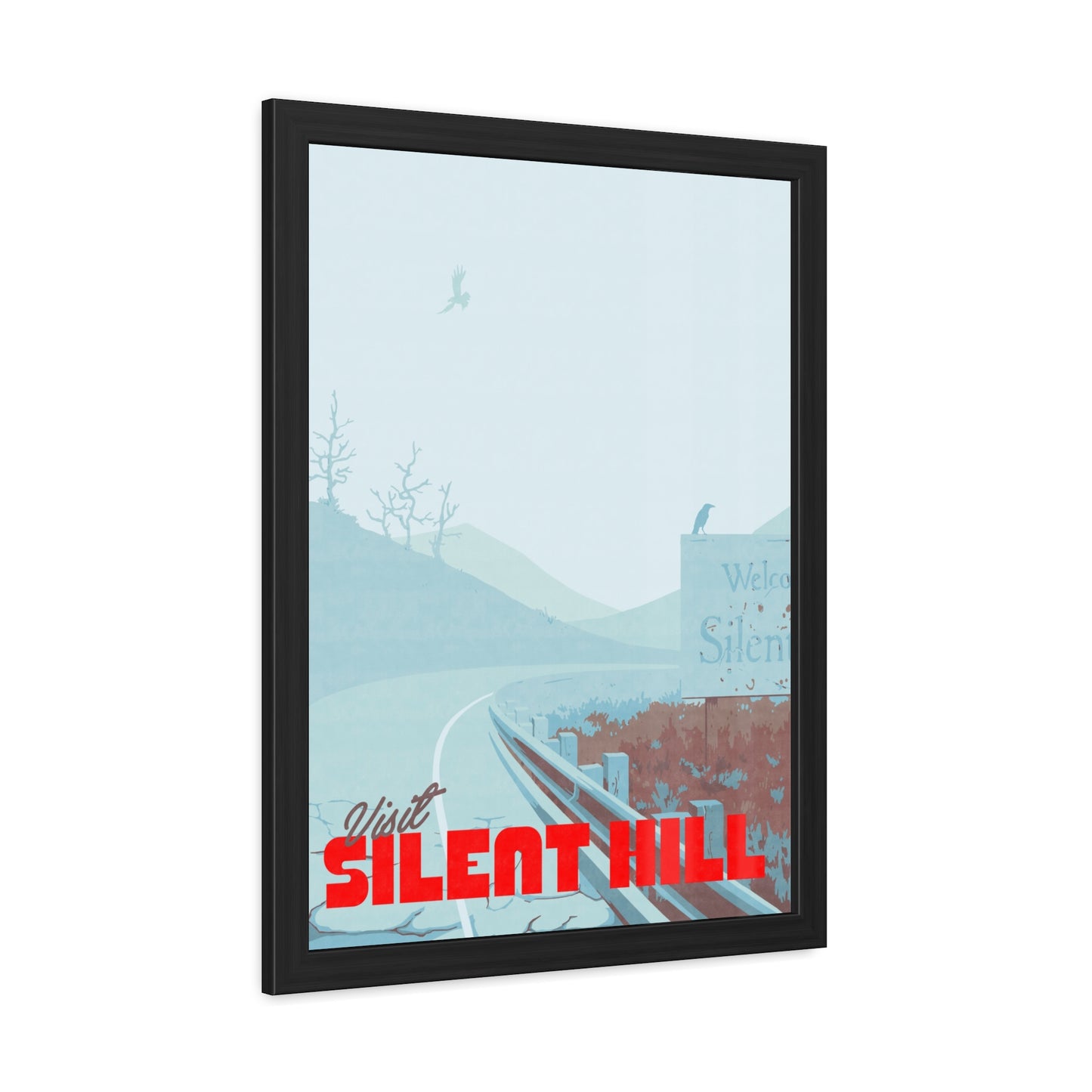 Visit Silent Hill Travel Poster (Framed)