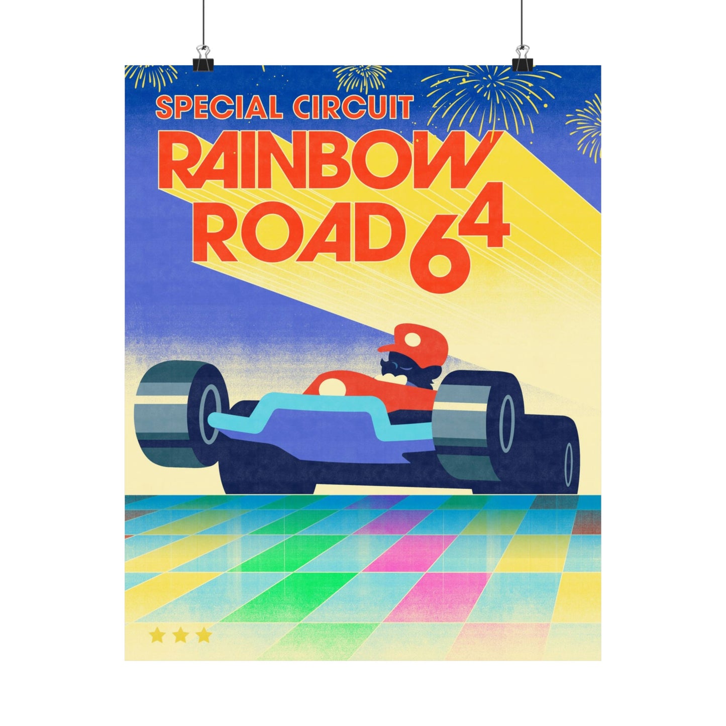 Visit Rainbow Road 64 Travel Poster