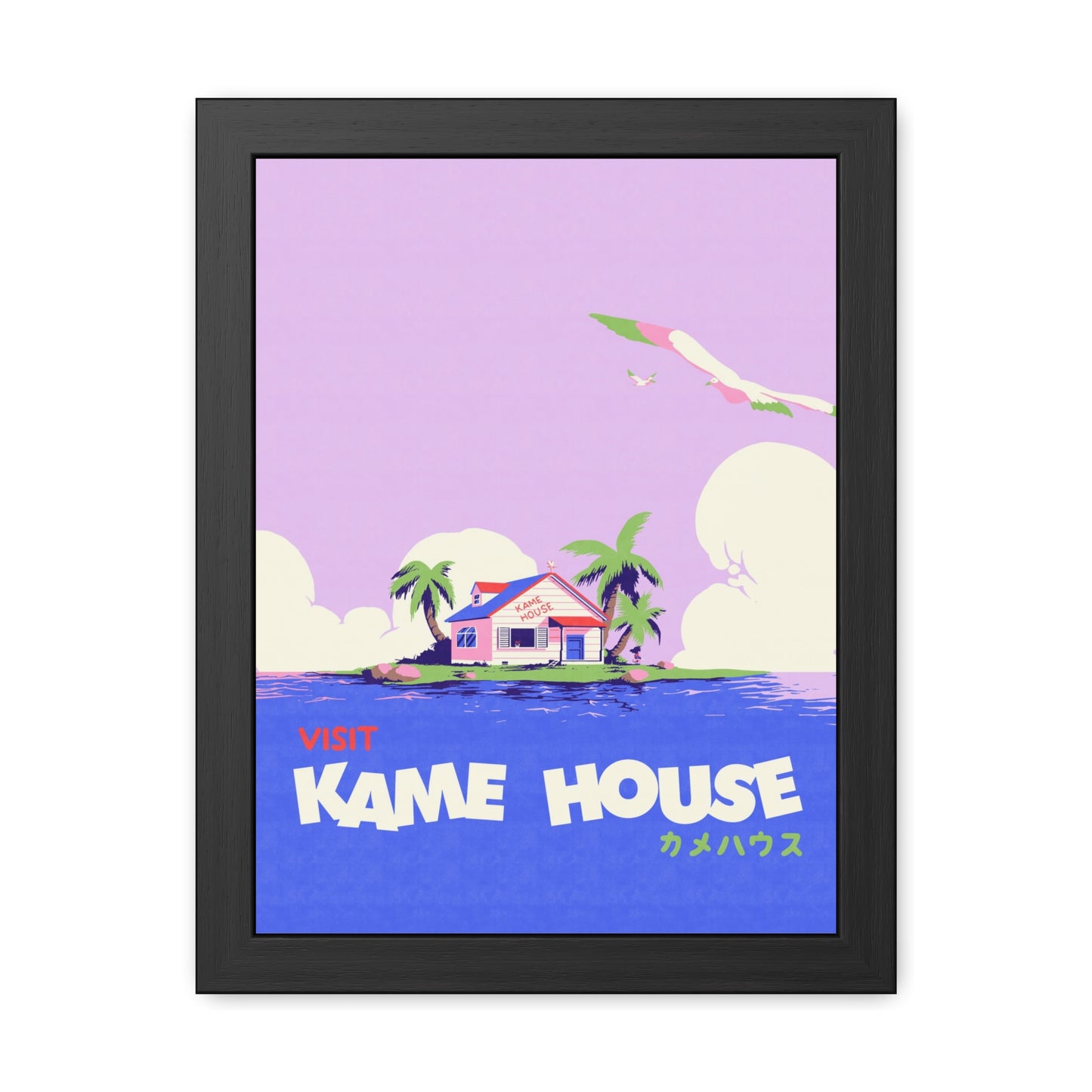 Visit Kame House Travel Poster (Framed)
