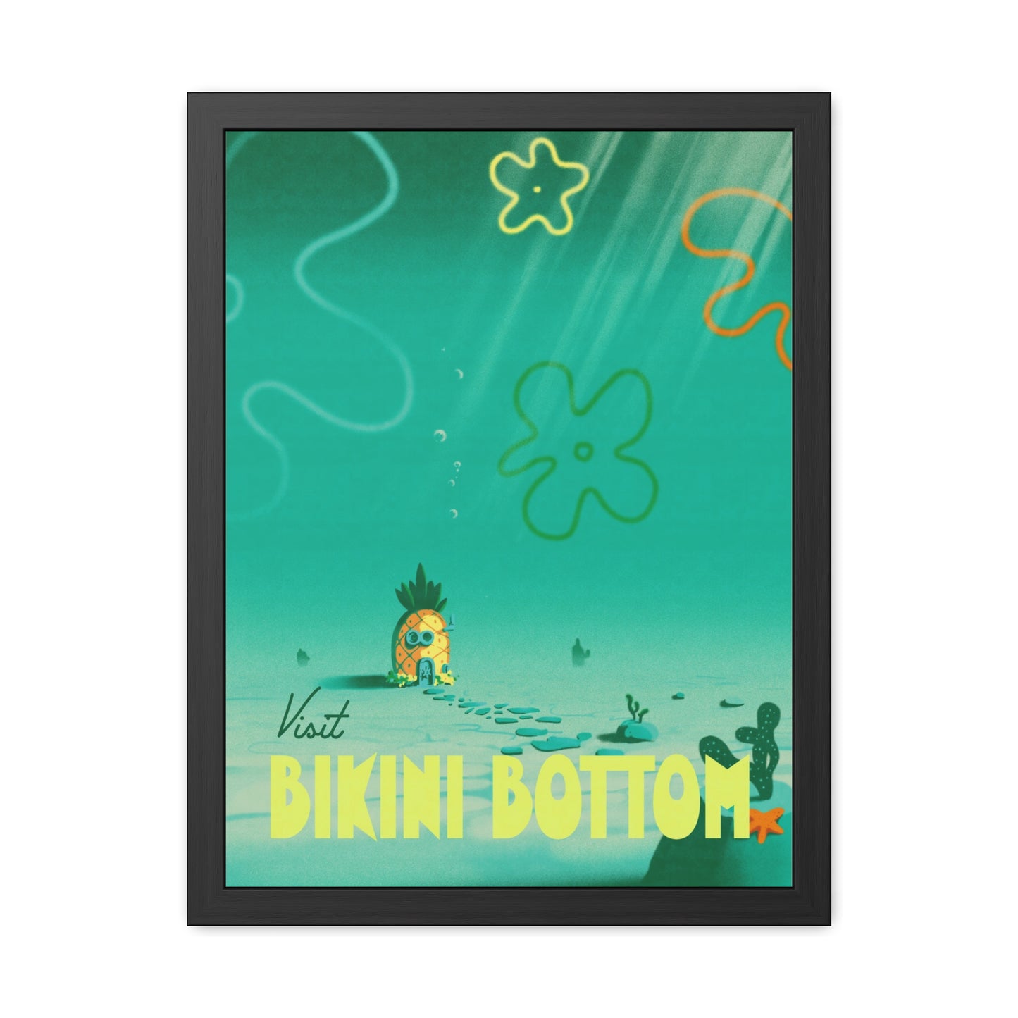 Visit Bikini Bottom Travel Poster (Framed)