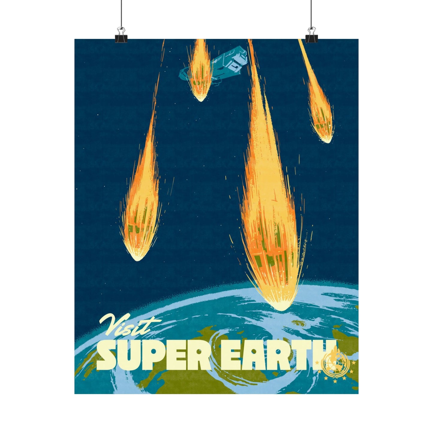 Visit Super Earth Travel Poster