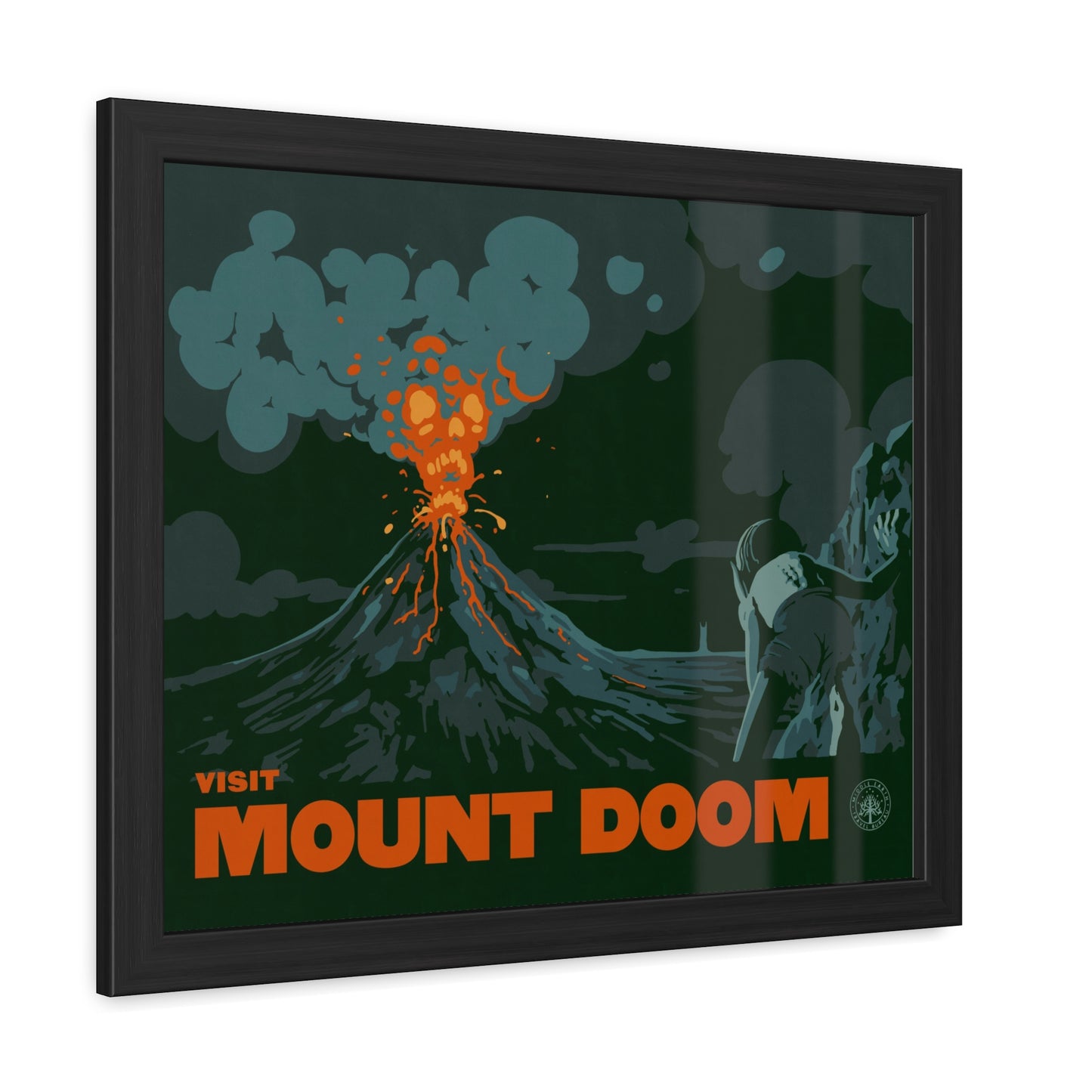 Visit Mount Doom Travel Poster (Framed)