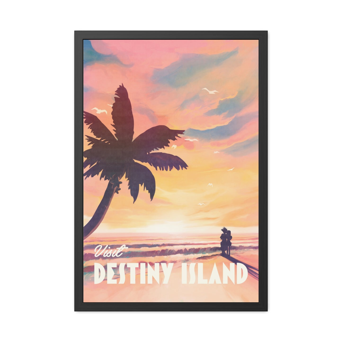 Visit Destiny Island Travel Poster (Framed)