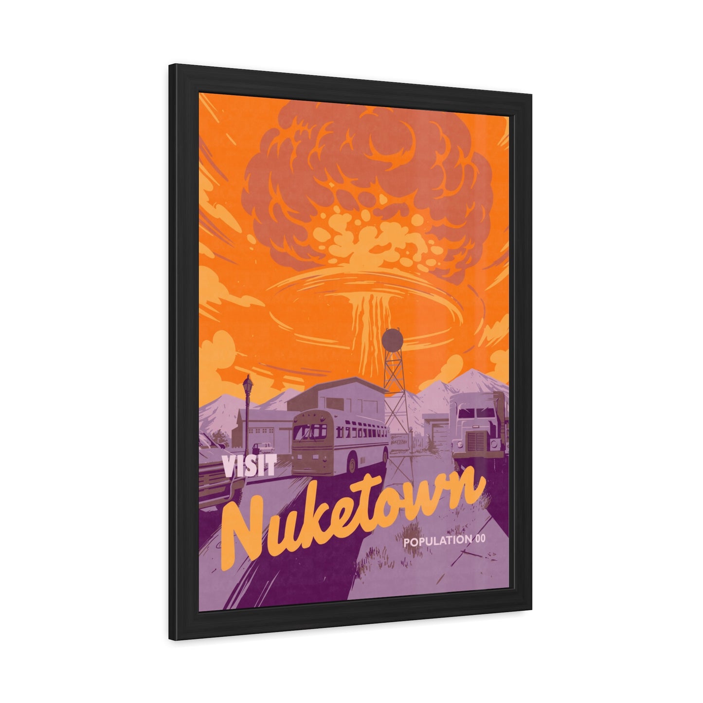 Visit Nuketown Travel Poster (Framed)