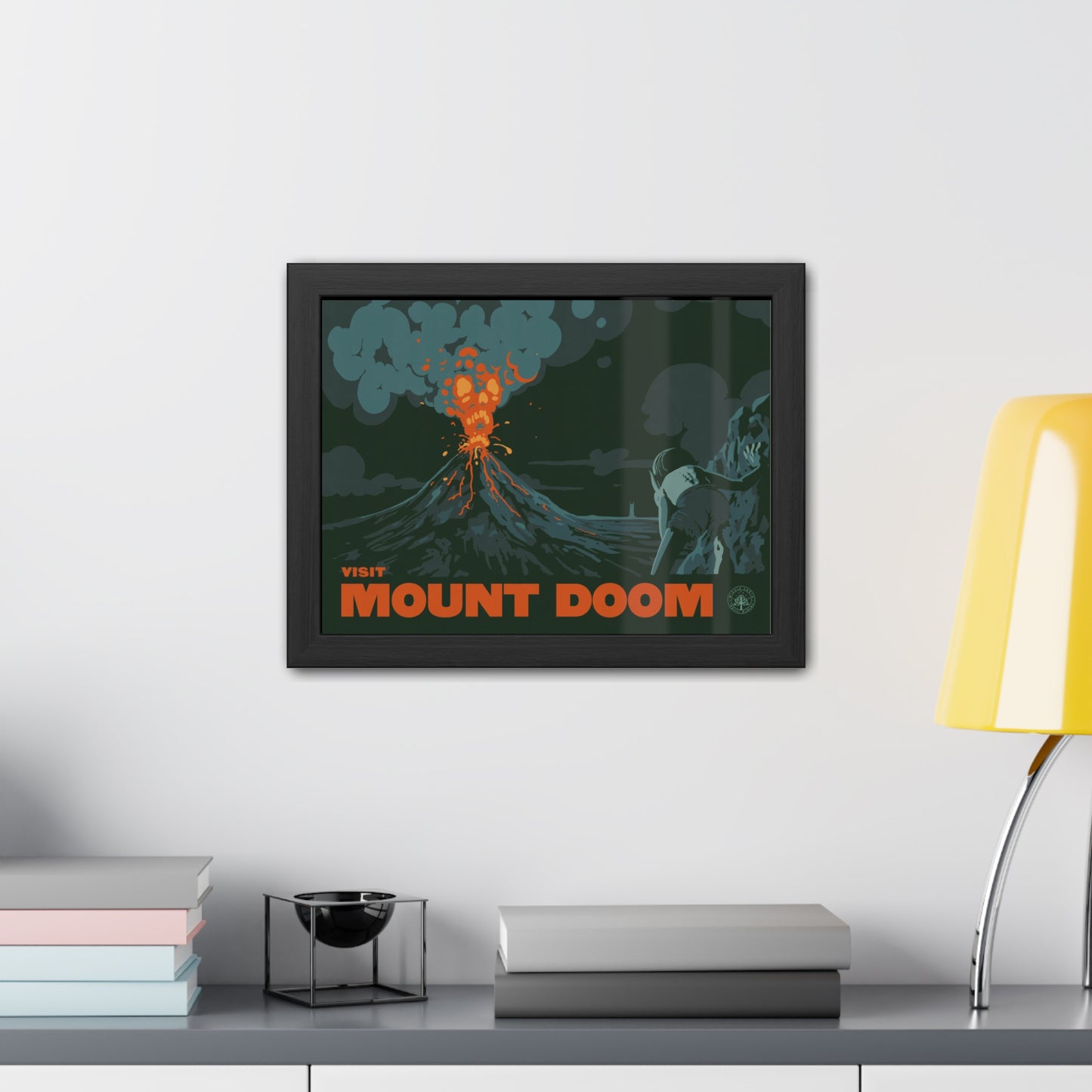 Visit Mount Doom Travel Poster (Framed)