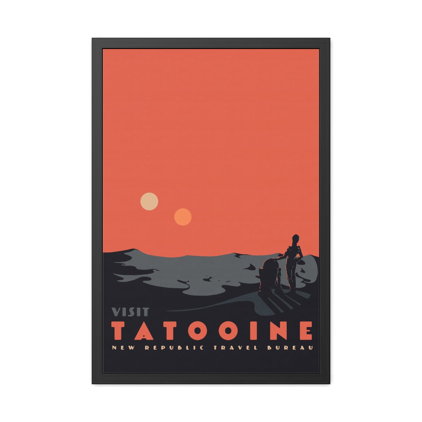 Visit Tatooine Travel Poster (Framed)