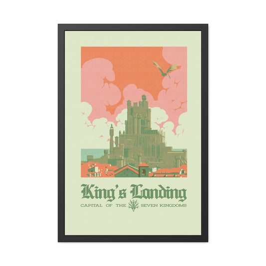 Visit Kings Landing Travel Poster (Framed)