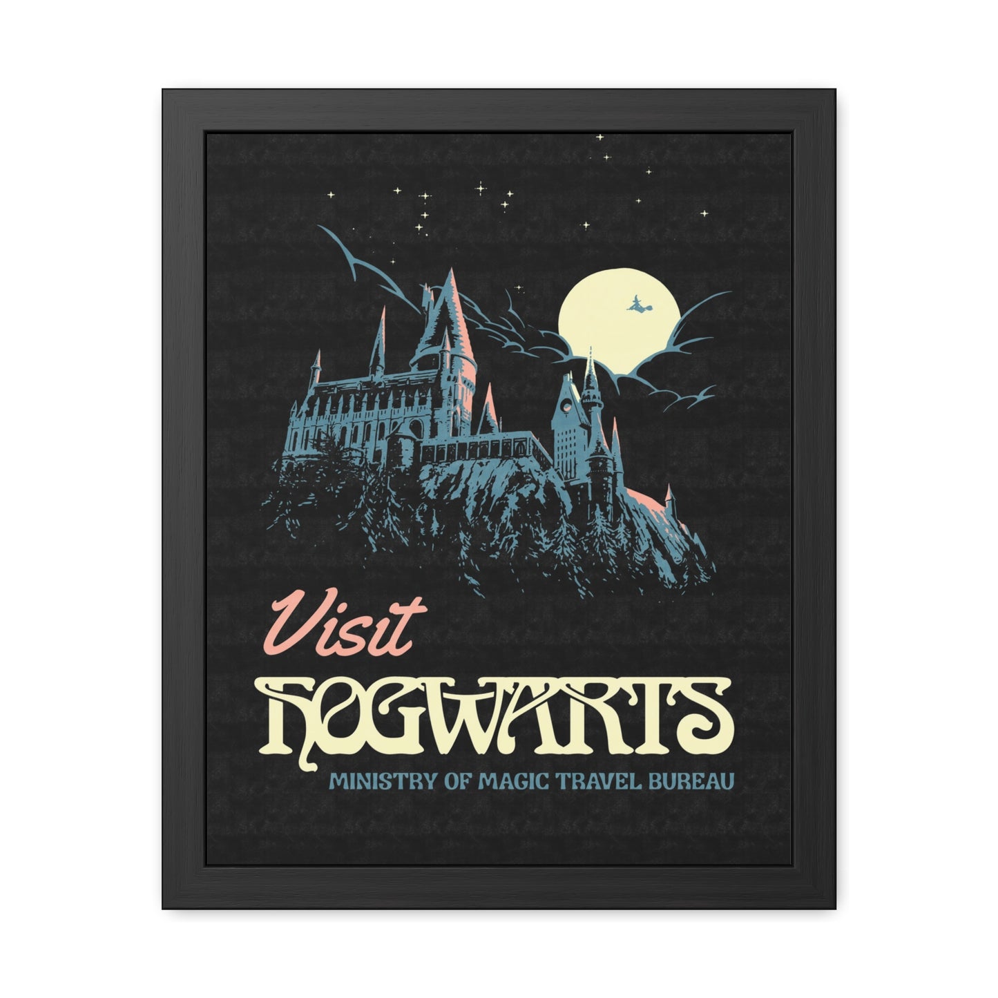 Visit Hogwarts Travel Poster (Framed)