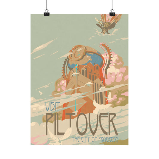 Visit Piltover Town Travel Poster