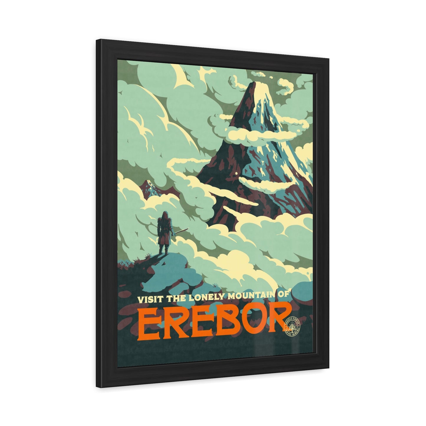 Visit Erebor Travel Poster (Framed)