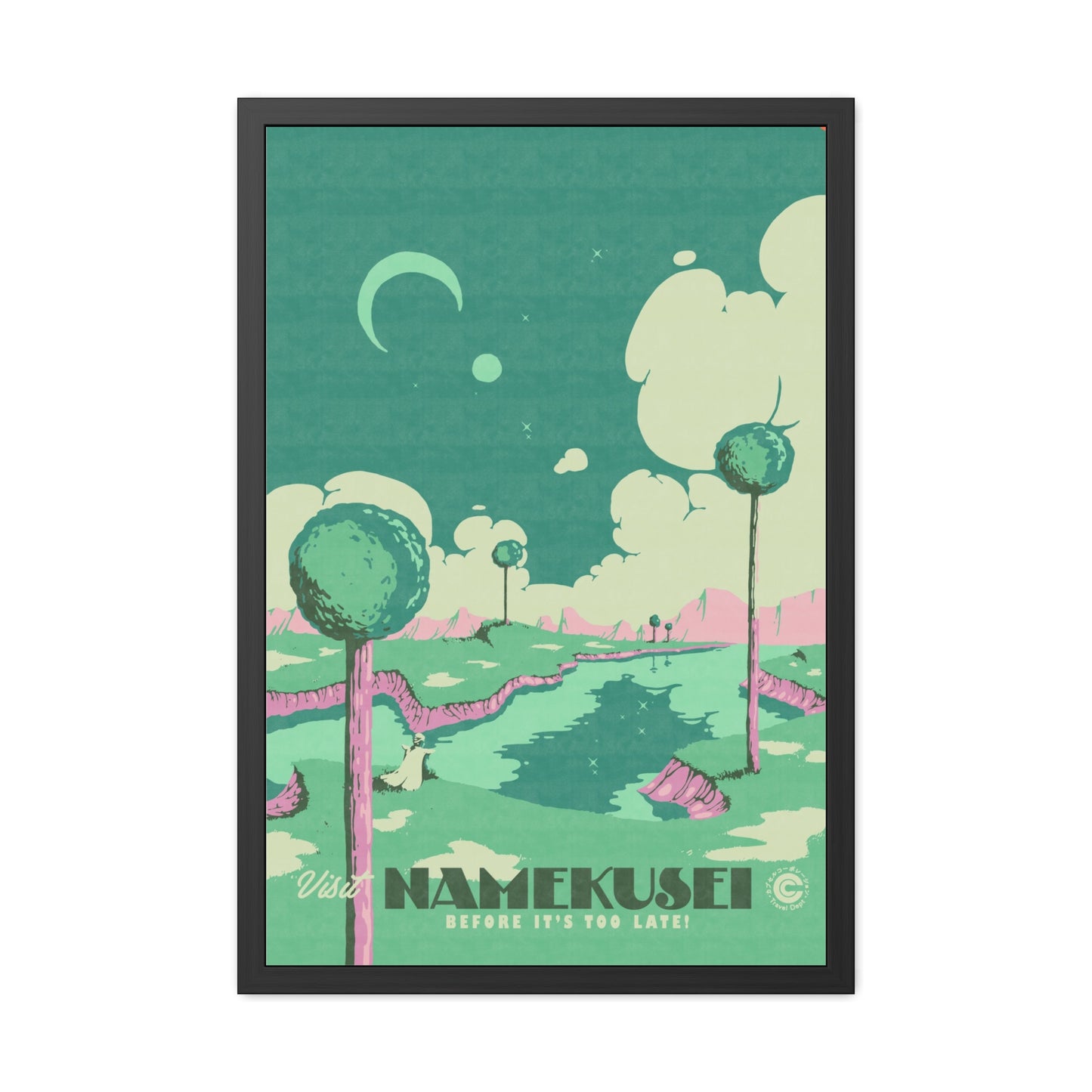 Visit Namekusei Travel Poster (Framed)