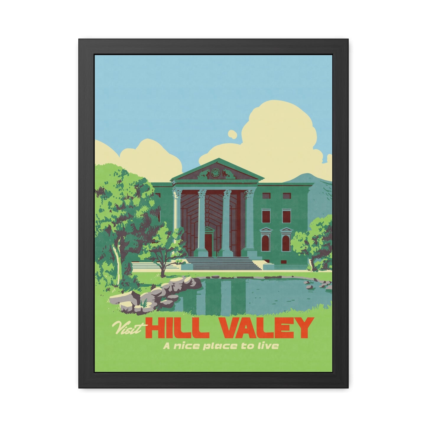 Visit Hill Valley Future Travel Poster (Framed)