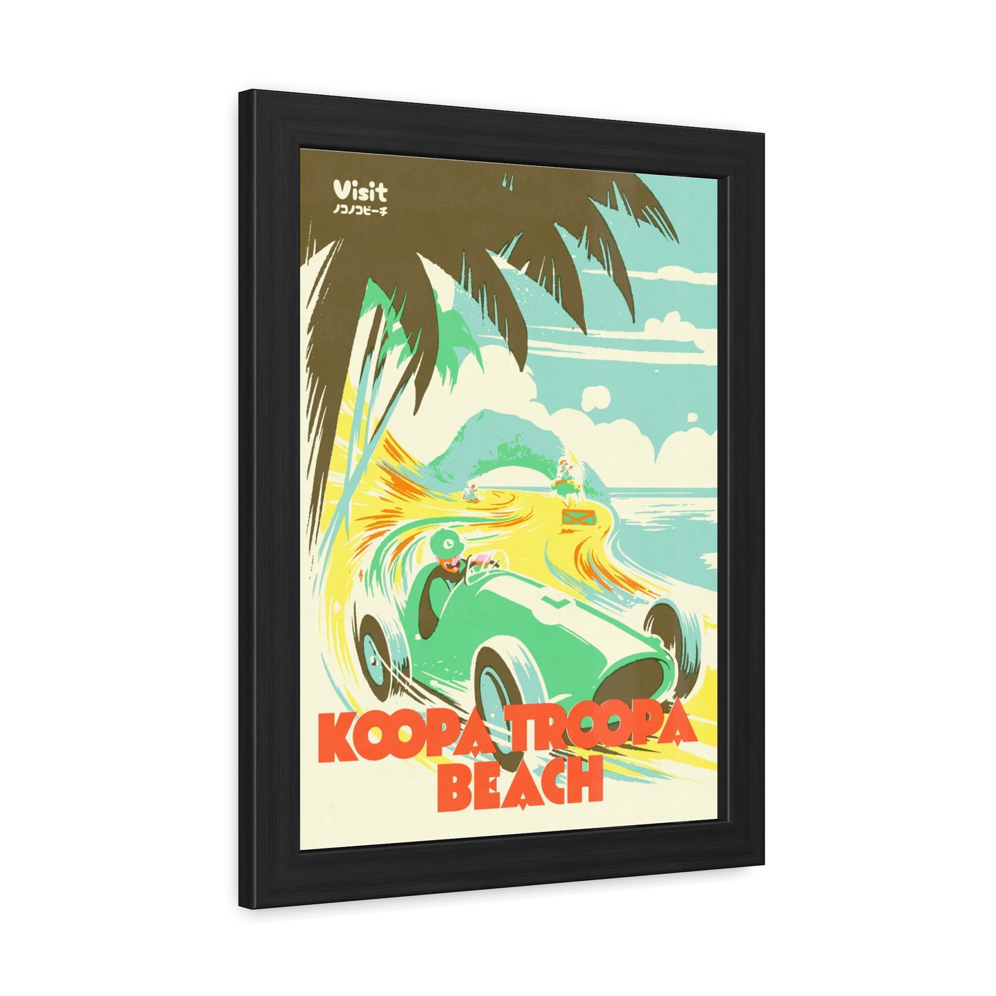 Visit Kart Beach Travel Poster (Framed)