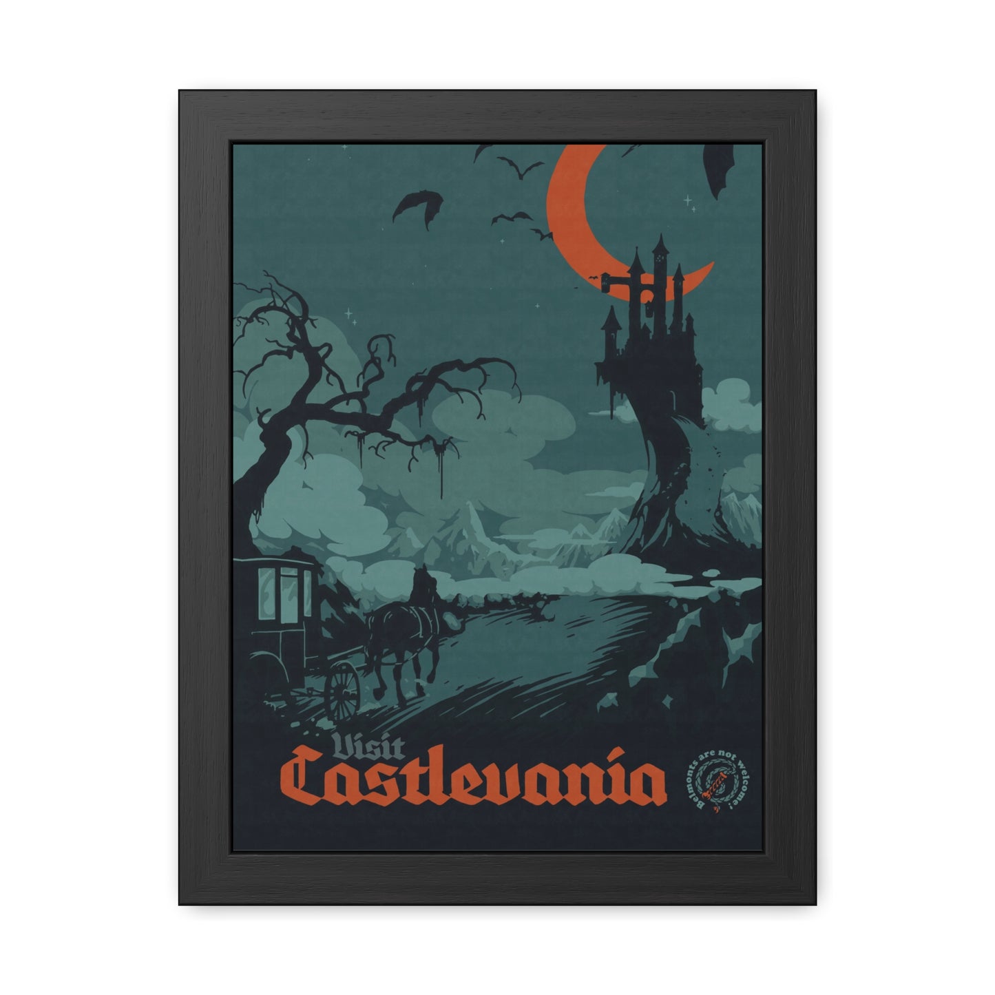 Visit Castlevania Travel Poster (Framed)