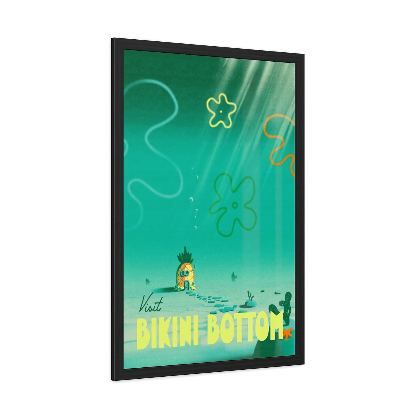 Visit Bikini Bottom Travel Poster (Framed)