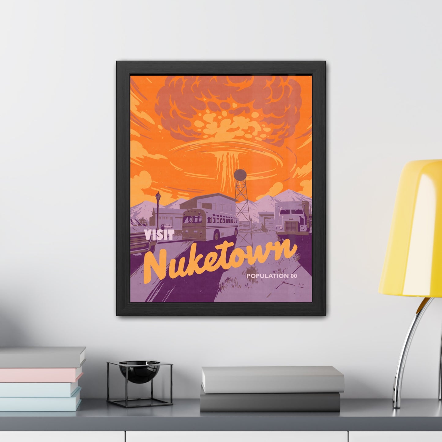 Visit Nuketown Travel Poster (Framed)