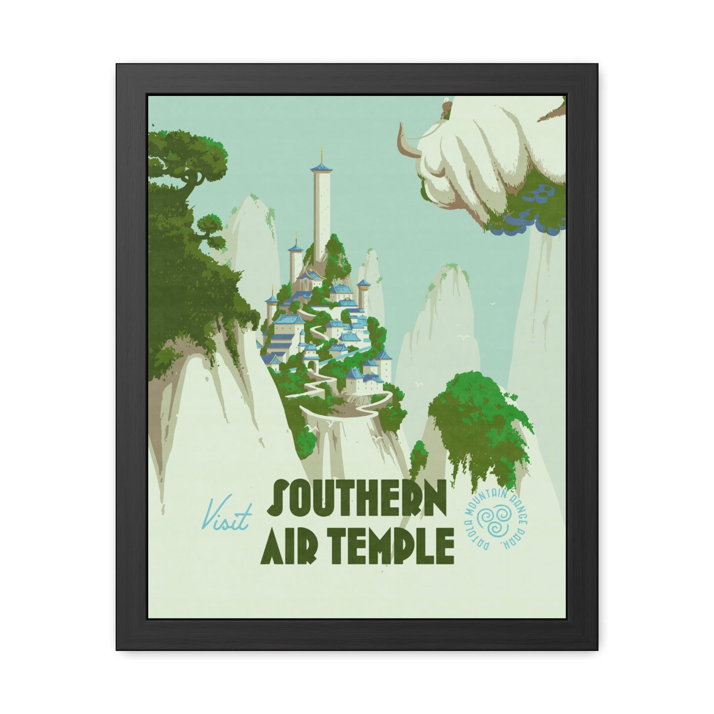 Visit Southern Air Temple Travel Poster (Framed)
