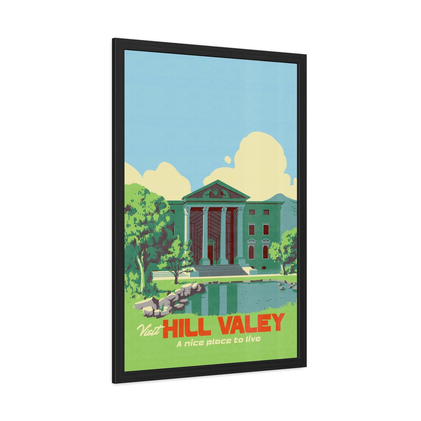 Visit Hill Valley Future Travel Poster (Framed)