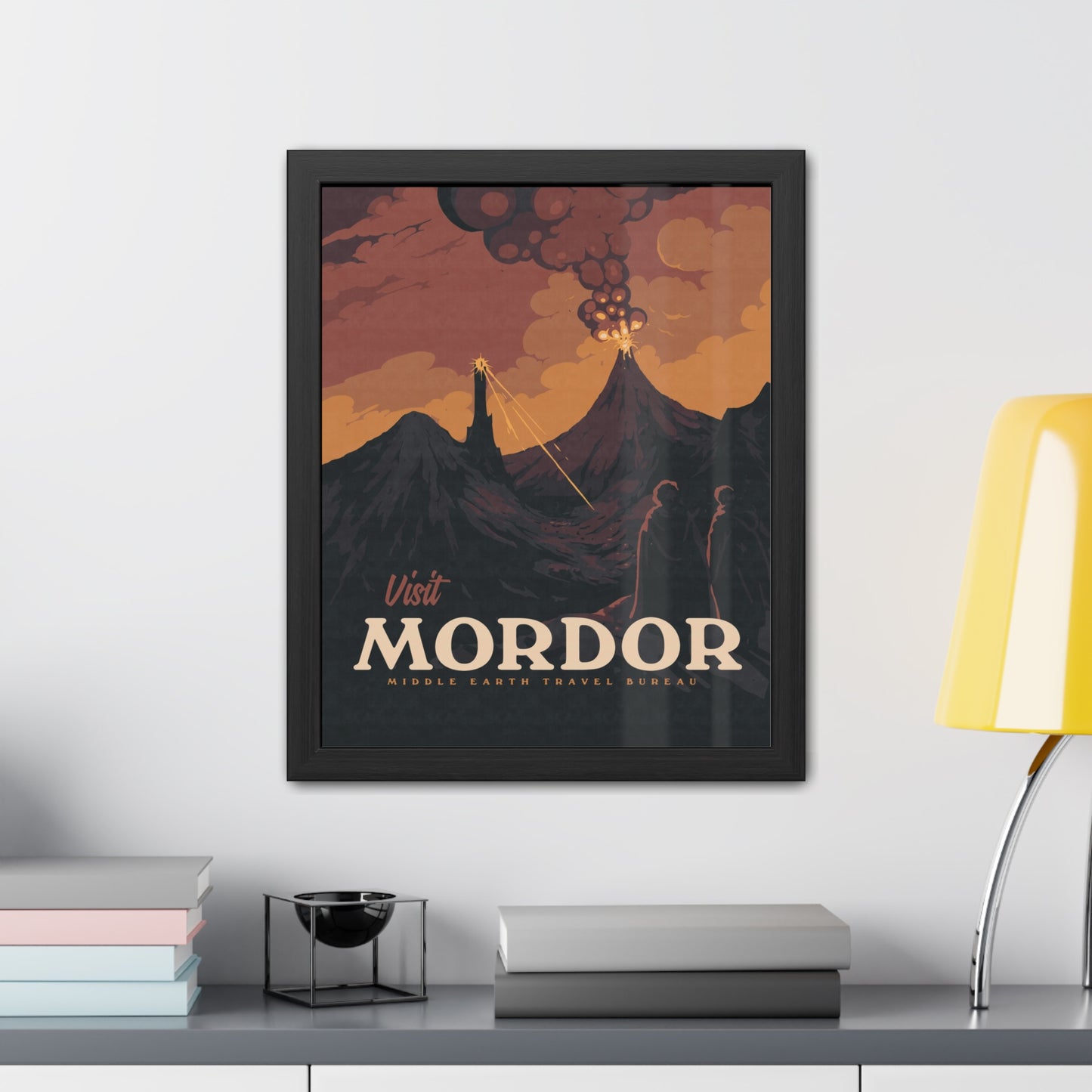 Visit Mordor Travel Poster (Framed)